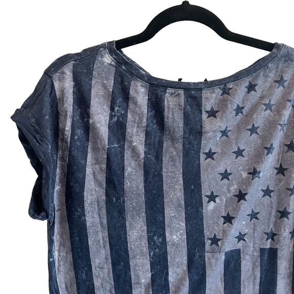 NWT Zara Flag America Stripped Stars Tee Shirt Size M - Picture 4 of 8
